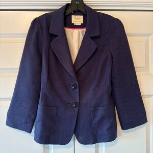 Kate Spade New York Navy Tailored Blazer Jacket Size 8